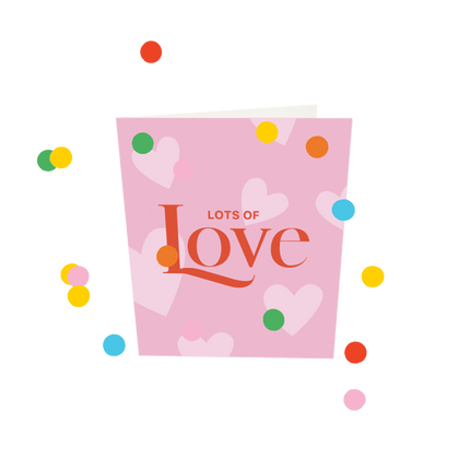The Gift Label Confetti Cards - Lots Of Love V3