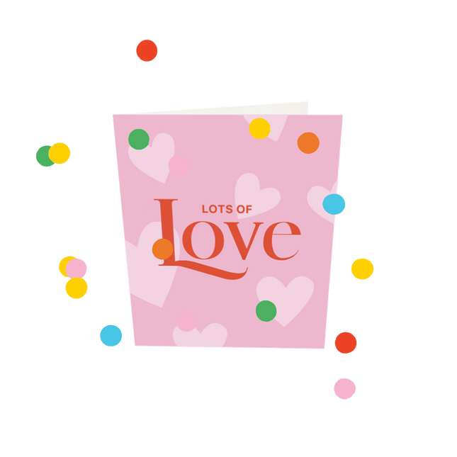 The Gift Label Confetti Cards - Lots Of Love V3