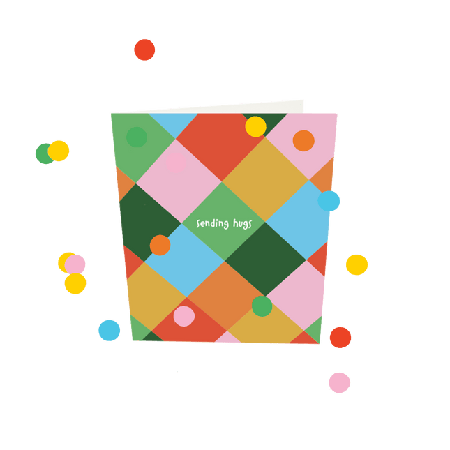 The Gift Label Confetti Cards - Sending Hugs V3