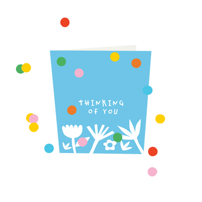 The Gift Label Confetti Cards - Thinking Of You V3