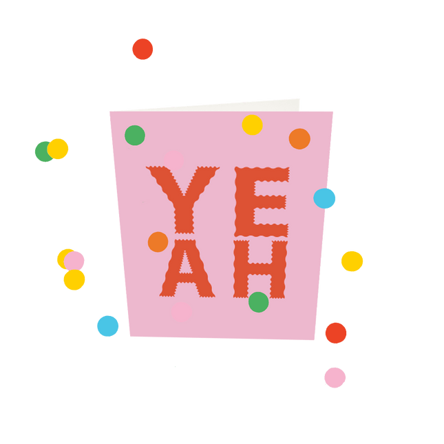 The Gift Label Confetti Cards - Yeah V3