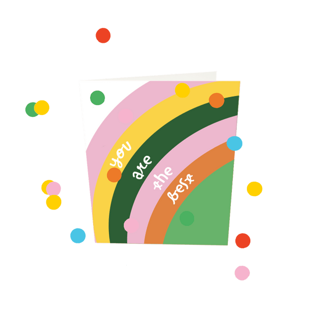 The Gift Label Confetti Cards - You Are The Best V3