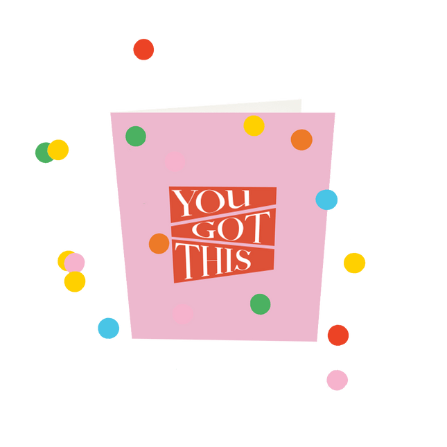 The Gift Label Confetti Cards - You Got This V3
