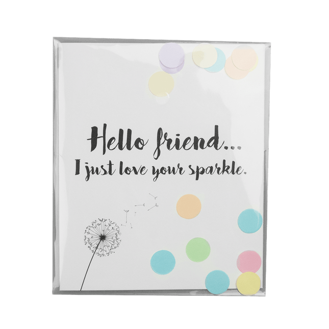 The Gift Label Confettikaart - Hello friend