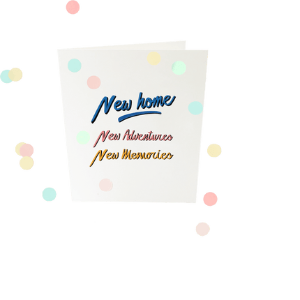 The Gift Label Confettikaart - New home