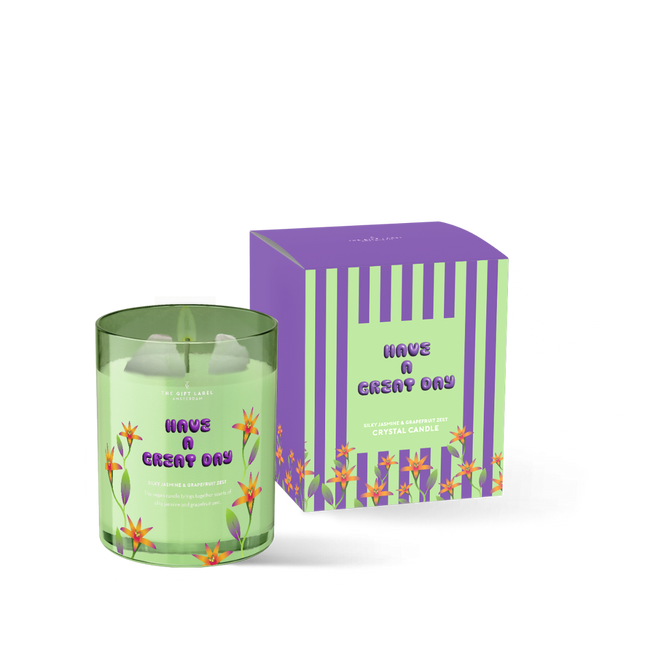 The Gift Label Crystal Candle 175gr - Have A Great Day SS25-1