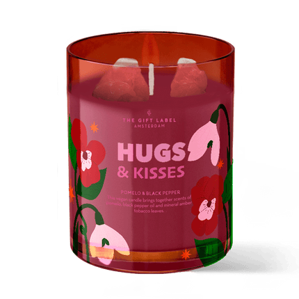 The Gift Label Crystal Candle 175gr - Hugs & Kisses FW24