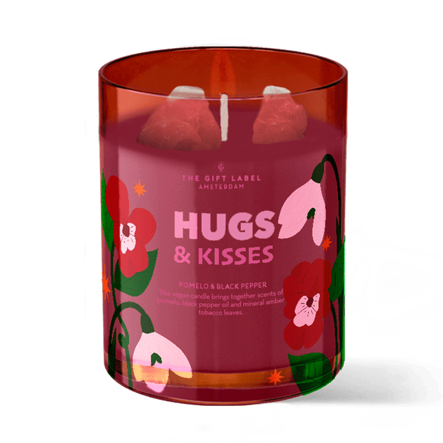 The Gift Label Crystal Candle 175gr - Hugs & Kisses FW24