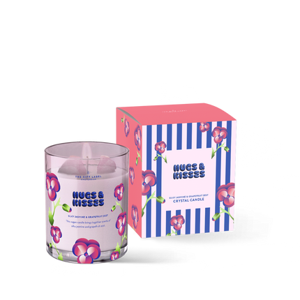 The Gift Label Crystal Candle 175gr - Hugs & Kisses SS25-1