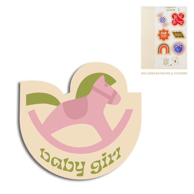 The Gift Label Cut-out card - Baby girl
