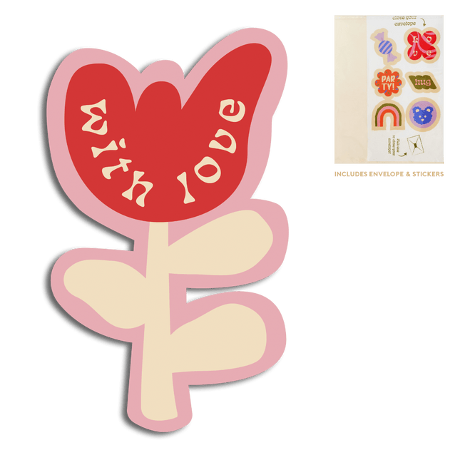 The Gift Label Cut-out card - Flower