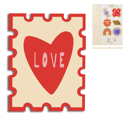 The Gift Label Cut-out card - Love