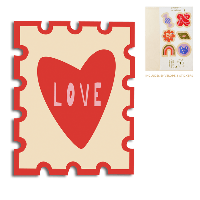 The Gift Label Cut-out card - Love