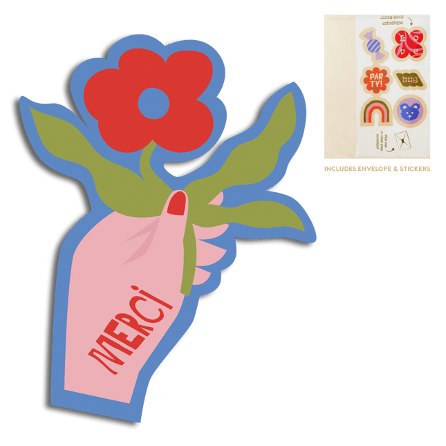 The Gift Label Cut-out card - Merci