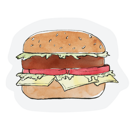 The Gift Label Cut-out kaart - Burger