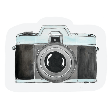 The Gift Label Cut-out kaart - Camera