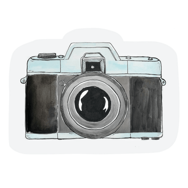 The Gift Label Cut-out kaart - Camera