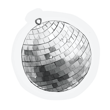 The Gift Label Cut-out kaart - Disco ball