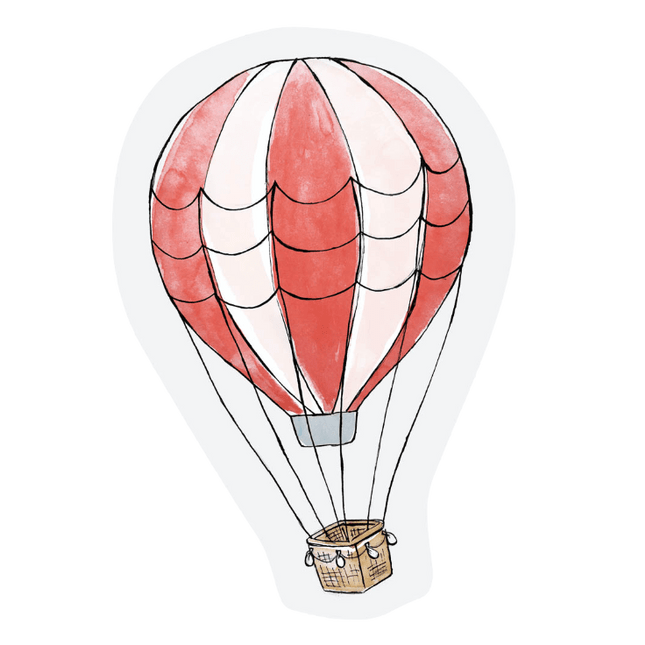 The Gift Label Cut-out kaart - Hot air balloon