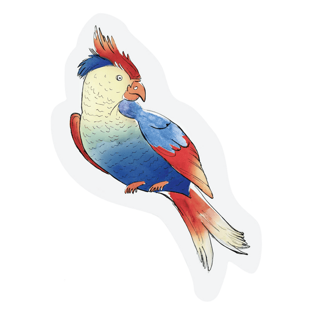 The Gift Label Cut-out kaart - Parrot