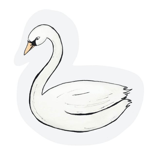 The Gift Label Cut-out kaart - Swan