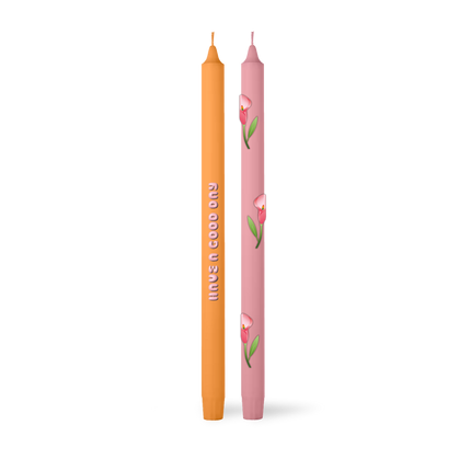 The Gift Label Dinner Candle - Have A Good Day
