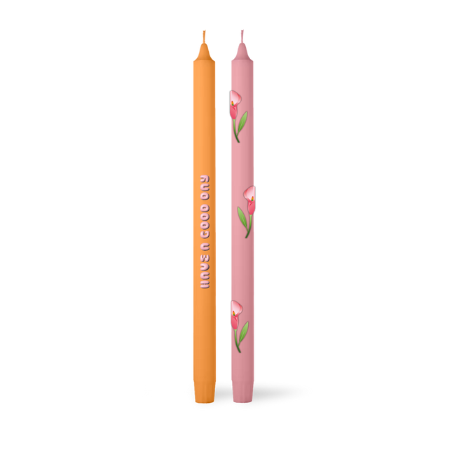 The Gift Label Dinner Candle - Have A Good Day