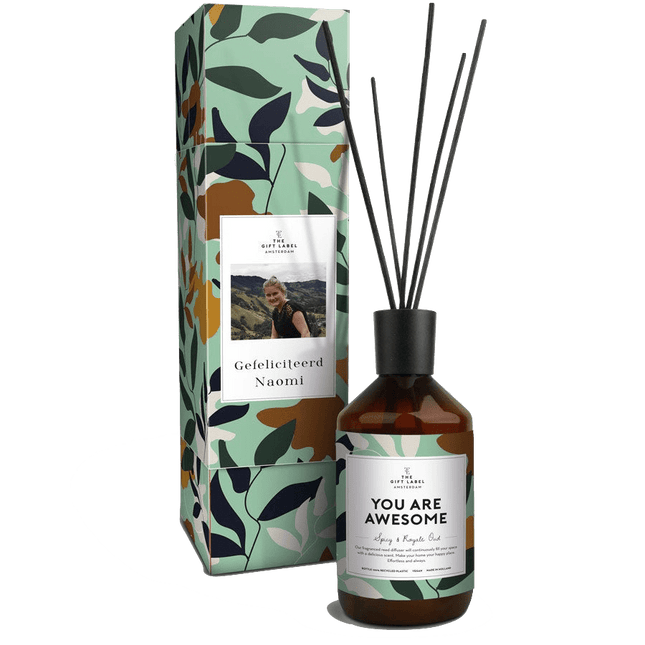 The Gift Label Geurstokjes - You are awesome - gepersonaliseerd