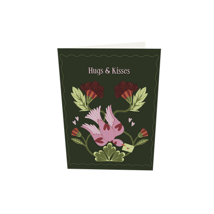 The Gift Label Greeting card - Hugs & Kisses - Bird