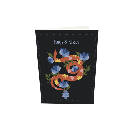 The Gift Label Greeting card - Hugs & Kisses - Snake