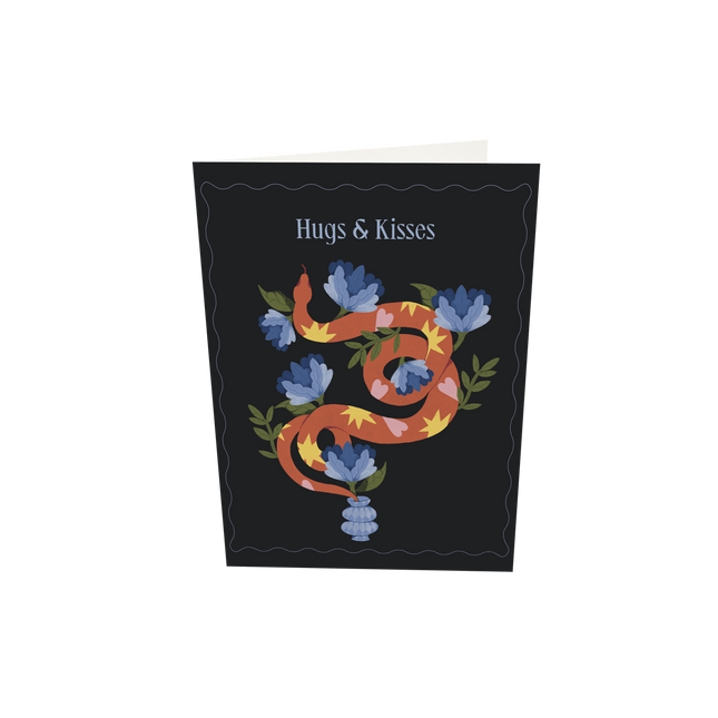 The Gift Label Greeting card - Hugs & Kisses - Snake