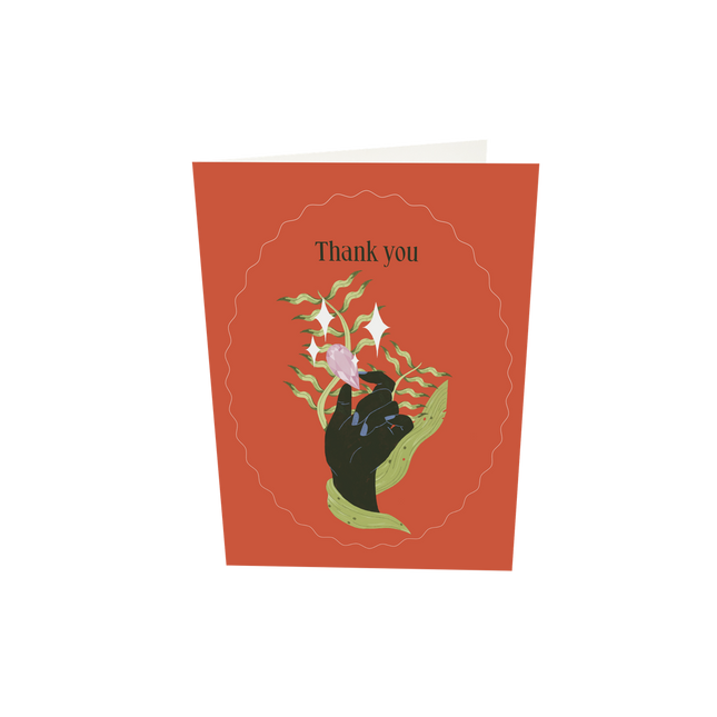 The Gift Label Greeting card - Thank You - Hand