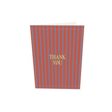 The Gift Label Greeting card - Thank You - Stripes