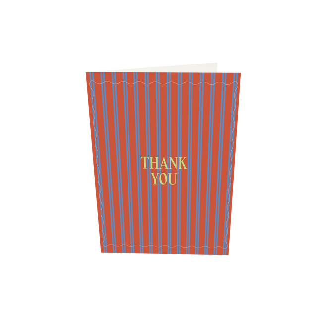 The Gift Label Greeting card - Thank You - Stripes