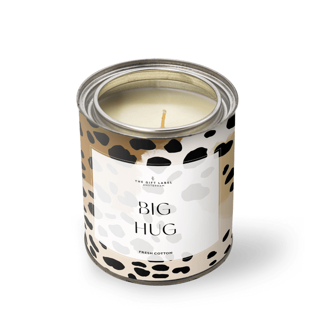 The Gift Label Grote geurkaars in blik - Big hug - Jasmin vanilla