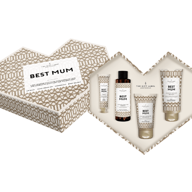 The Gift Label Hartvormige gift set - Best mum