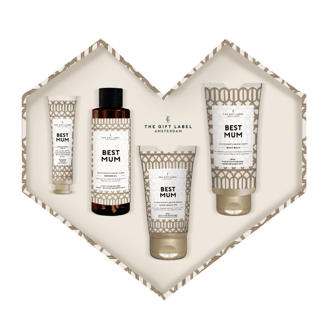 The Gift Label Hartvormige gift set - Best mum