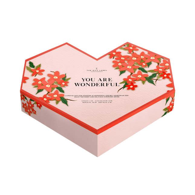 The Gift Label Hartvormige giftbox  - You are wonderful