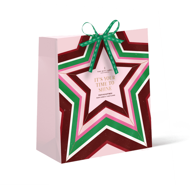 The Gift Label Kerst giftbox envelop - It's your time to shine