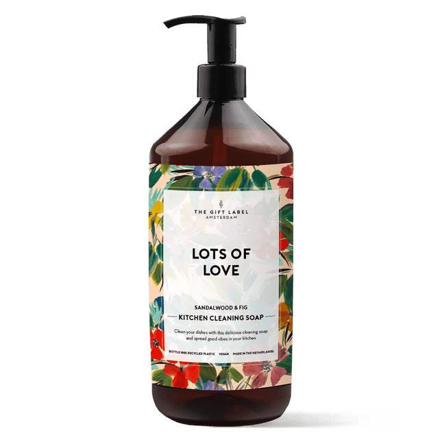 The Gift Label Kitchen Cleaning Soap 1000ml - Lots Of Love FW24