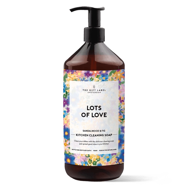 The Gift Label Kitchen Cleaning Soap 1000ml - Lots Of Love SS24