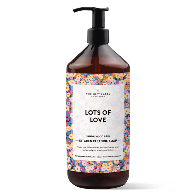 The Gift Label Kitchen Cleaning Soap 1000ml - Lots Of Love SS25