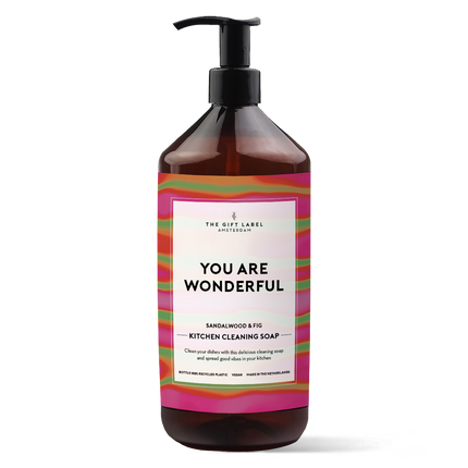 The Gift Label Kitchen Cleaning Soap 1000ml - You Are Wonderful SS25
