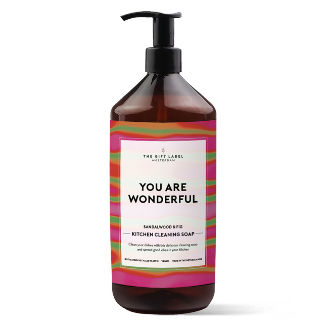 The Gift Label Kitchen Cleaning Soap 1000ml - You Are Wonderful SS25