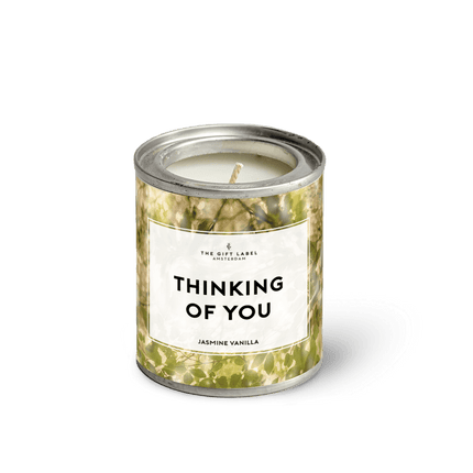 The Gift Label Kleine geurkaars in blik - Thinking of you - Jasmine vanilla