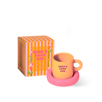The Gift Label Mug & Saucer - Have A Good Day