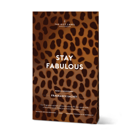 The Gift Label Scented Satchet - Stay Fabulous - Rose & Wild Poppy