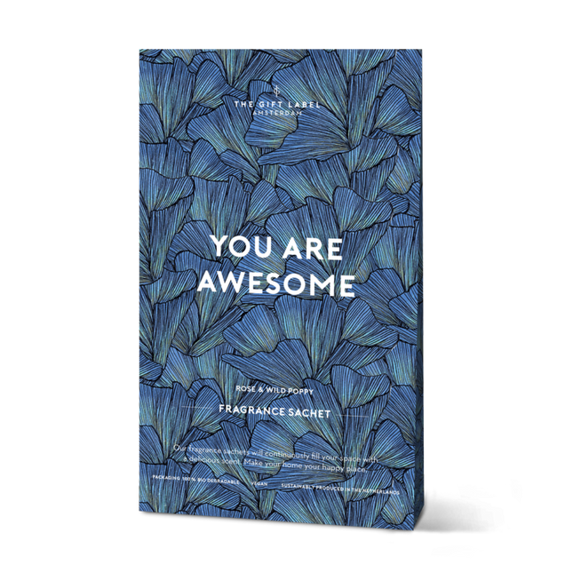 The Gift Label Scented Satchet - You Are Awesome - Rose & Wild Poppy