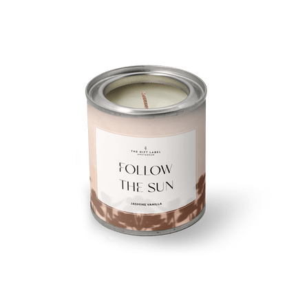 The Gift Label SOLD OUT - Geurkaars in blik - Follow the sun - Jasmine vanilla
