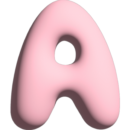 The Gift Label Wall Letter - A - Pink